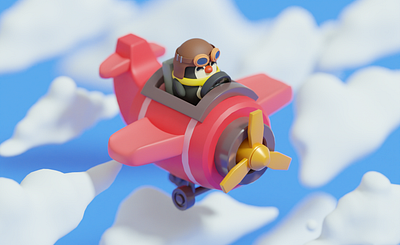 Pingu Pilot 3d 3dillustrtaion character concept drawing illustration