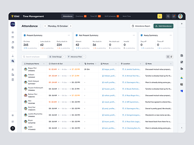 Tiimi - Time and Employee Attendance Management in SaaS HR attendance company contract employee hiring hr hrd hrm hrs management present product design recruitment saas saas design team management ui ux web app web design