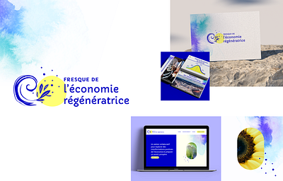 Fresque de l'économie régénératrice branding graphic design logo