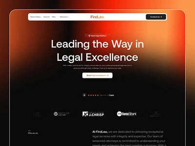 Law Firm Landing Page UI dark theme design homepage landing page law firm law firm landing page legal ui web web design website