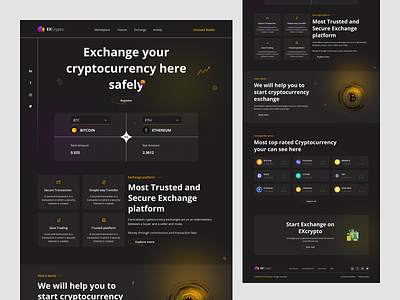 Crypto Exchange Website 3d ai aiwebsites artificialintelligence blockchain crypto cryptotradingwebsites exchange propfirm uiuxdesign website