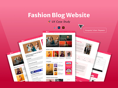 Fashion Blog Website UI UX Case Study blog design blogging branding design fashion blog fashion fest fashion show fashion website graphic design lifestyle blog minimalistic design responsive design trendy design trendy fashion typography ui design ux design web design website design