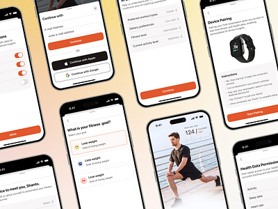 FitAI - Complete Sign-Up Flow | Fitness Tracker App ai apps ui create account fitai fitness tracker fitnessgoals gym app health tracking ios app mobile app mobile ui onboarding orkout app personalization sign up signage ui ui ux