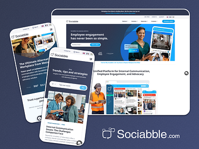 Sociabble.com - Corporate Website branding corporate design design graphic design ui website