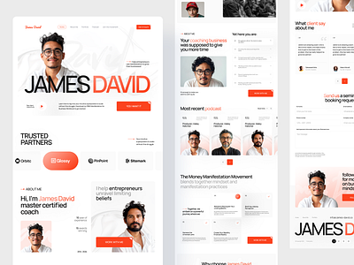 Minimal website design for Coach and founders or speaker book publisher coach colorful designer founder landing page portfolio speaker ui uidesign userexperience userinterface uxdesign web webdesign website website design website design for coach