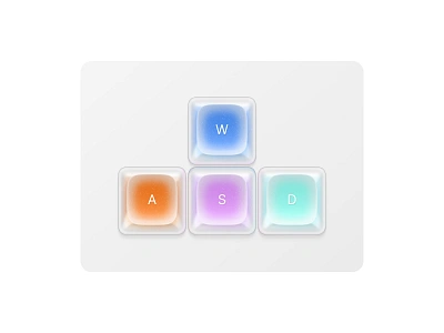 Buttons animation buttons clean clear design figma glow graphic design hardware icon illustration key keyboard mechanical motion graphics press touch transparent vector