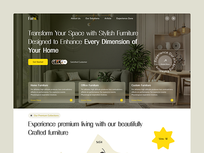 Furniture landing Page furniture landing page furniture website home furniture landing page landing page minimal design sofa set landing page ui ui ux user experience user interface design web design website design