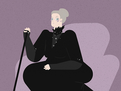 Violet design downton abbey illustration lady purple vector woman