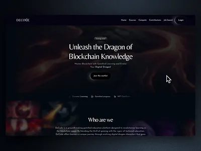 Landing page for learning web3 blockchain dailyui design landing page typography ui web design web3