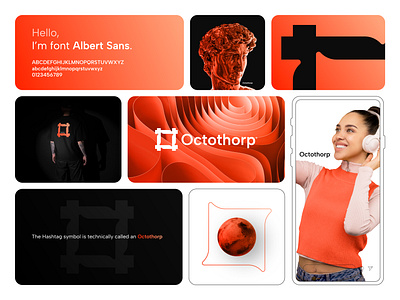 Octothorp black logo brand identity brand logo branding concept art futuristic logo gradient logo graphic design hashtag logo logofolio logomark minimal modern social media ui ui design ux visual branding web design