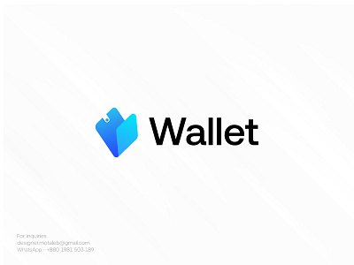 Wallet, Finance, Money, Crypto Logo design brand identity branding creative logo crypto crypto wallet design finance fintech logo identity letter logo logo logo design modern logo money payment baking finance software logo tech logo token wallet web3