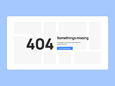 404/Error page UI design