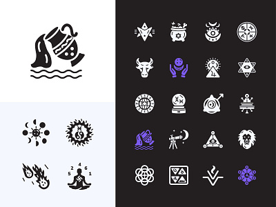 Horoscope Glyph Icons aries astrologer astrology astronomy divination esoteric fortune teller glyph horoscope icons leo magic palmistry pisces planets space stars vector zodiac zodiac sign