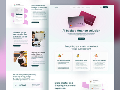 Fintech / Finance Website ai web design ai website business website figma landingpage fin tech website finance website financial card financial landingpage financial website fintech web design investment jabel landingpage ui minimal website mobile app design saas website ui ui designer web mockup web ui design