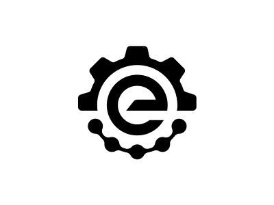 Letter E Gear Logo branding garage logo gear logo identity logo letter e letter logo lettering logo logomark logotype mark mechanic logo symbol typography