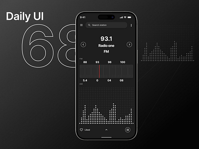 FM Radio UI design design product design ui ux