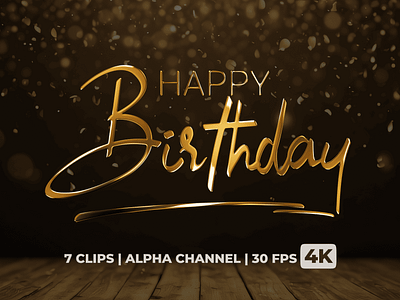 Happy Birthday Text Animation animated titles animation branding design event animation graphic design happy birthday illustration motion graphics motion typography particle seasonal celebration text animation typography vector