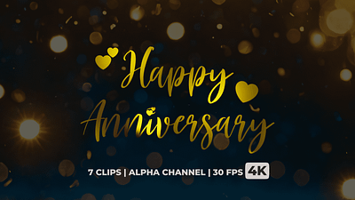 Happy Anniversary Text Animation animated titles animation branding design event animation graphic design happy anniversary illustration lettering logo text animation typography ui