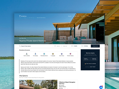 Remaldives - Travel Website app application branding design figma graphic design illustration landing page logo ui ui design user interface ux web design website