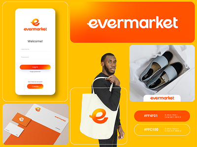 evermarket branding logo logo logo design logotype minimalist