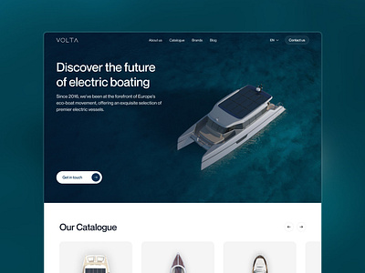 🛥️ Volta Yachts boat boating e boat electric boat minimal webflow yachts yachts website