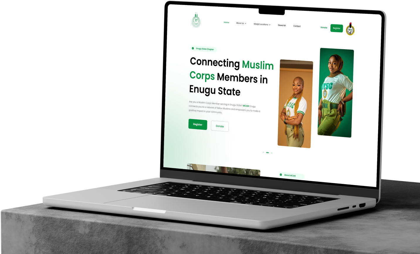 MCAN website Landing Page app beautiful creative dribble islam landing page muslim ui design uiux website website design