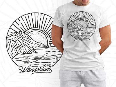 Wanderlust adventure beach t shirt design vintage