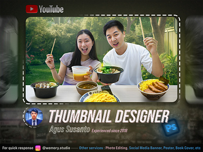 Thumbnail Design - Ramen design graphic design manipulation photo editing photoshop thumbnail youtube thumbnail