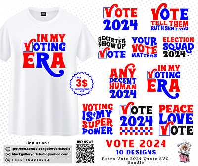 Retro Vote 2024 Quote SVG Design america america vote donald trump election election 2024 kamala kamala harris quote svg design trump usa vote vote 2024 voting voting quote