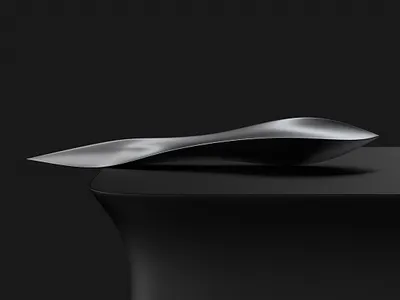 Abstract streamlined figure 3d abstract aesthetic aviation bw cinema 4d dark lighting modeling redshift