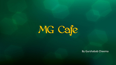 MG Cafe Logo graphic design illustration logo