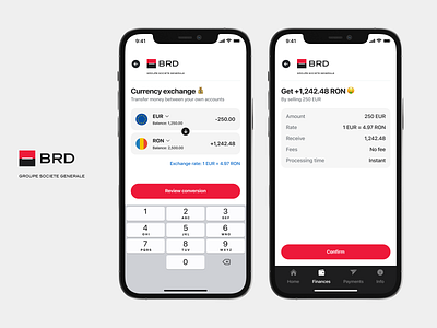 Societe Generale - Currency Exchange - Banking App UI/UX exchange