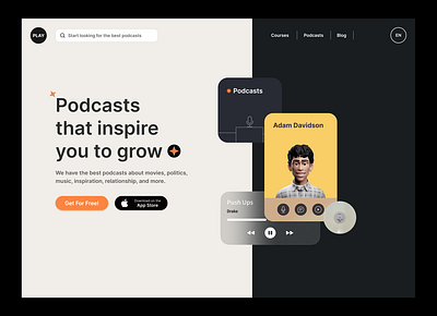 podcast design ui uiux