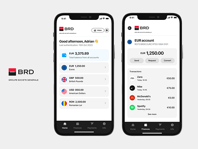 Societe Generale - Accounts Overview - Banking App UI/UX dashboard