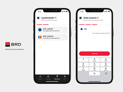 Societe Generale - Making a Transfer - Banking App UI/UX transfer