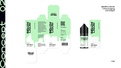 Seven Liquid bottle brand id branding design packaging packaging design vape vape liquid