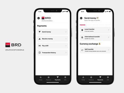Societe Generale - Payments - Transfers - Banking App UI/UX transfer