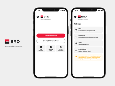 Societe Generale - Log In & Mobile Token - Banking App UI/UX transfer