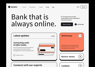 BANKON fintech ui web3 webdsesign