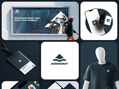 Arront is a VR technology and manufacturing brand. abstract logo ai ai logo applogo arrow arrow logo branding branding kit growth growth logo logo logo guideline logo kit logo usage guideline tech tech logo technology technology logo vr vr logo