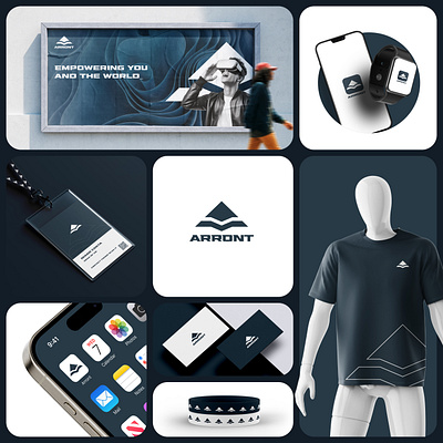 Arront is a VR technology and manufacturing brand. abstract logo ai ai logo applogo arrow arrow logo branding branding kit growth growth logo logo logo guideline logo kit logo usage guideline tech tech logo technology technology logo vr vr logo