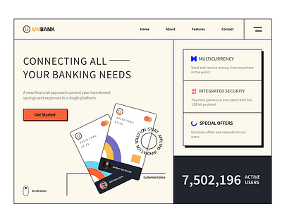 UNBANK ui uidesign ux webdesign website