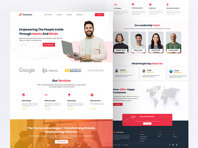 Astrotech – Innovating the Future of Technology branding figma landing page motion graphics typography ui uiux usa user interface ux website design