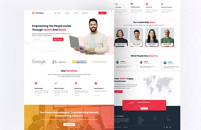 Astrotech – Innovating the Future of Technology branding figma landing page motion graphics typography ui uiux usa user interface ux website design