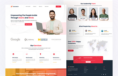 Astrotech – Innovating the Future of Technology branding figma landing page motion graphics typography ui uiux usa user interface ux website design