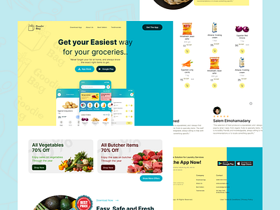 Groceries App Landing Page app landing page landing page ui ui ux uiux ux ux website web