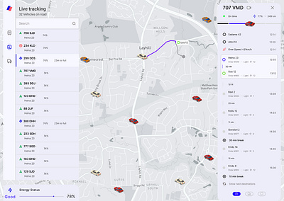 Fleet Track Management app design design thinking typography ui web design