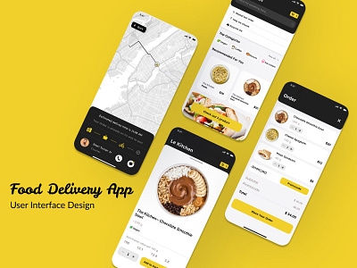 Food Delivery App app design design thinking typography ui ux