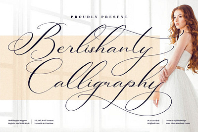 Berlishanty Calligraphy Font card casual design handwritting lettering logo modern poster promotion typhography visual