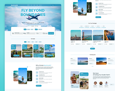 Neutravels - Travel Agency Website UI Design travel agency travel website ui design